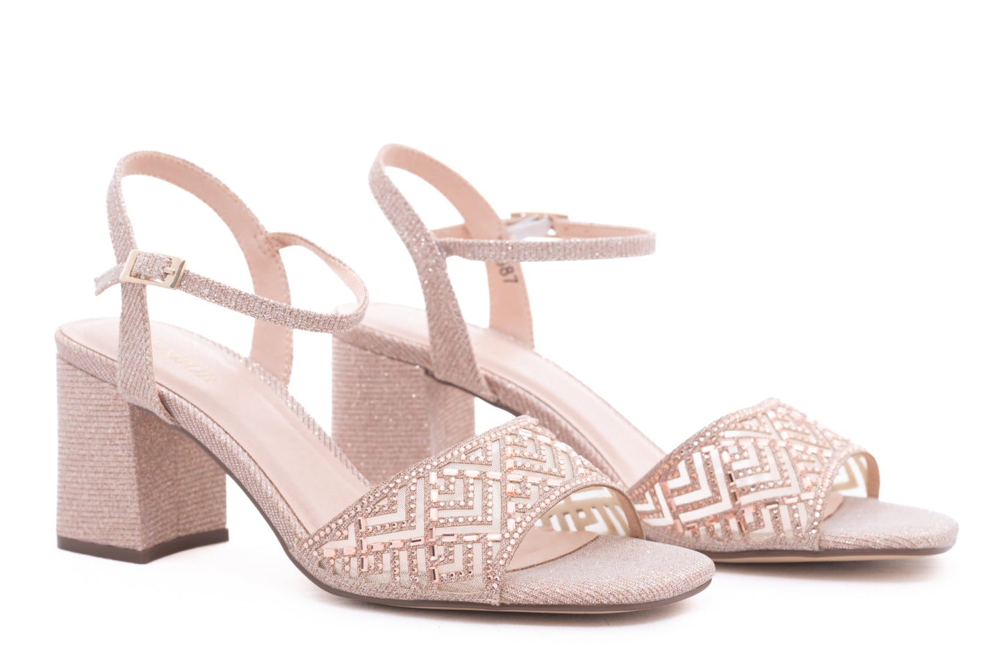 Elegant women's sandals in eco-leather MENBUR 687 pink
