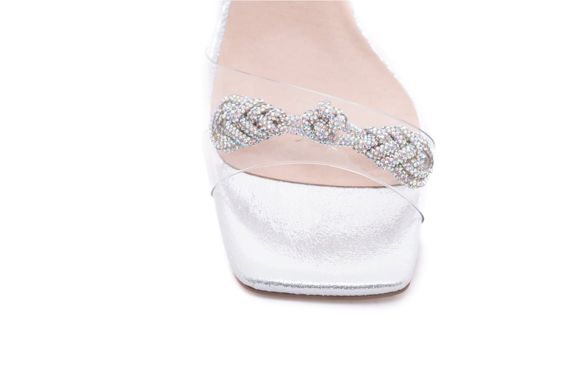 Sandale dama elegante piele ecologica 825 argintiu