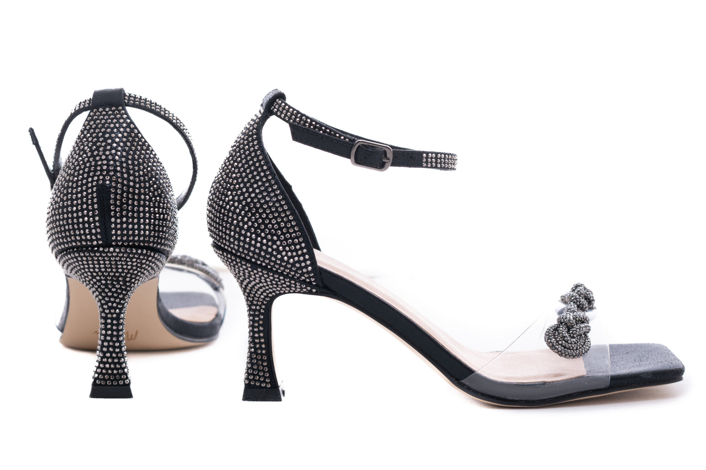 Elegant women's sandals made of eco-leather MENBUR 825 black