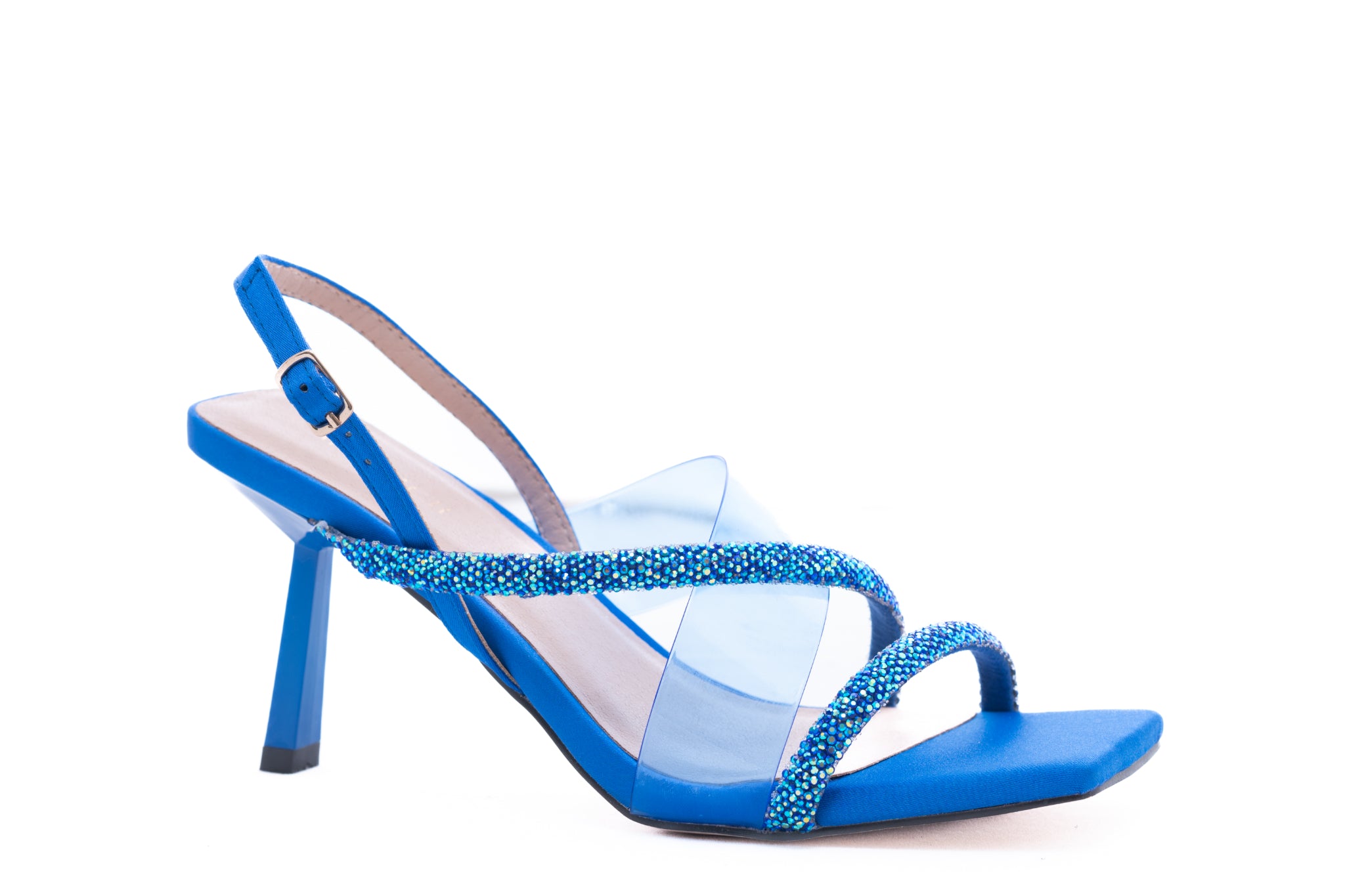 Sandale dama elegante piele ecologica 175 bleu