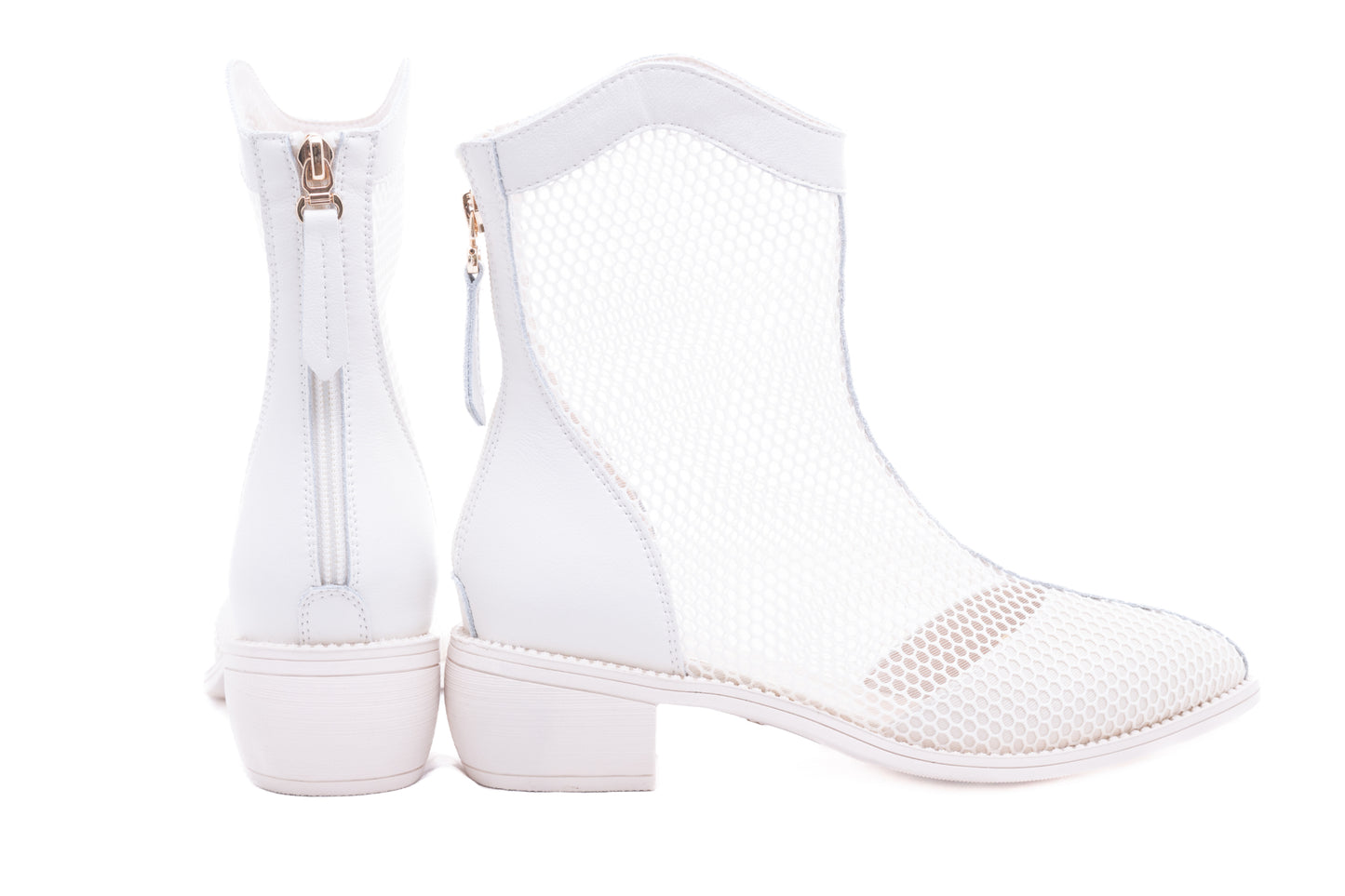 Ghete dama casual piele naturala FORMAZIONE 037 alb