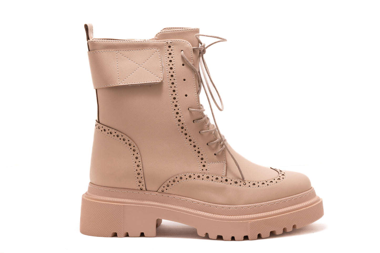 Ghete dama casual piele ecologica LONDON 2130-20 bej