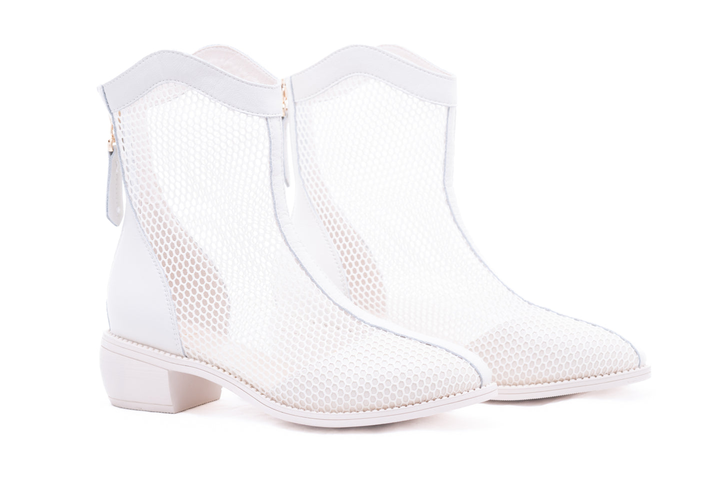 Ghete dama casual piele naturala FORMAZIONE 037 alb