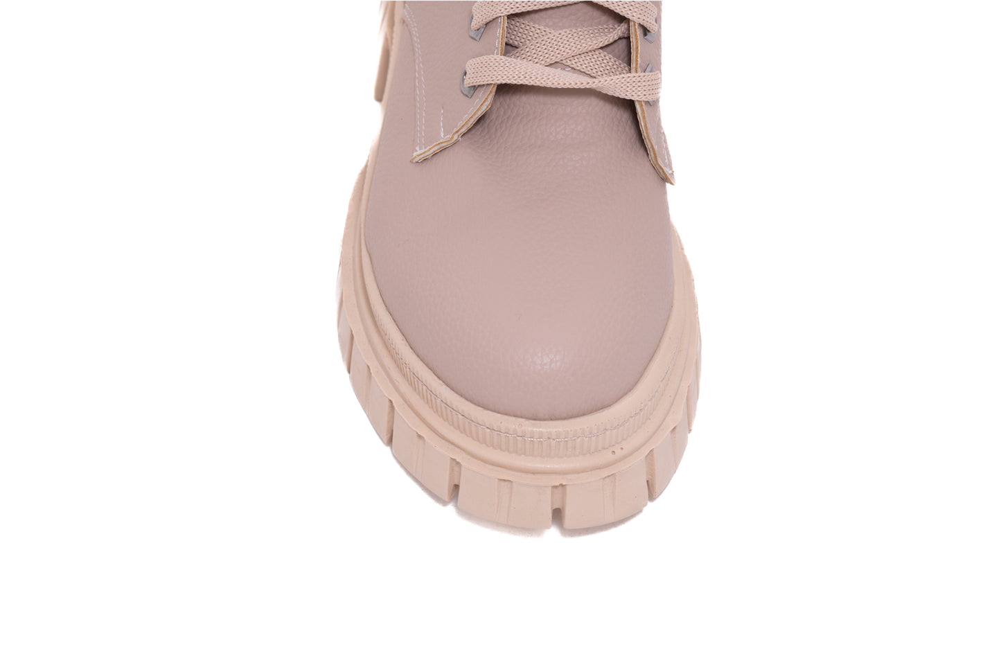 Women's casual boots made of eco-leather LONDON 402-15 beige