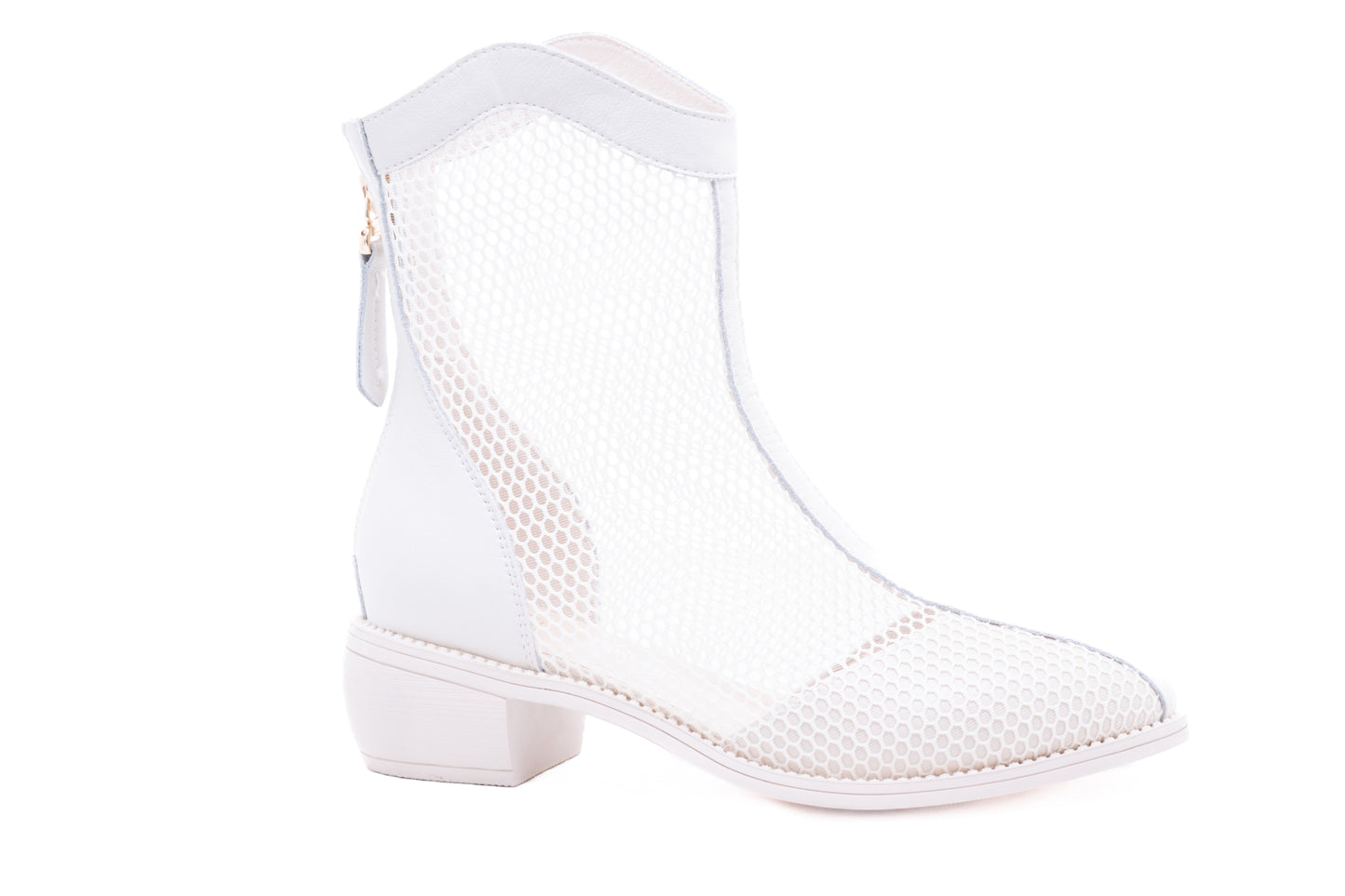 Ghete dama casual piele naturala FORMAZIONE 037 alb