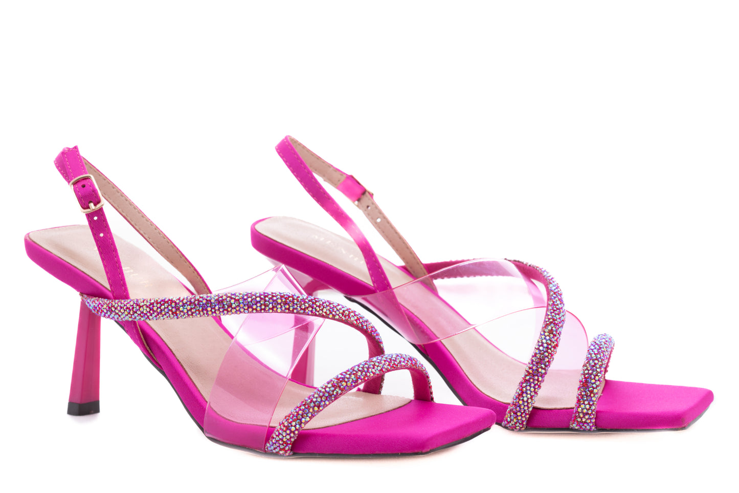 Elegant women's sandals in eco-leather MENBUR 175 cyclamen