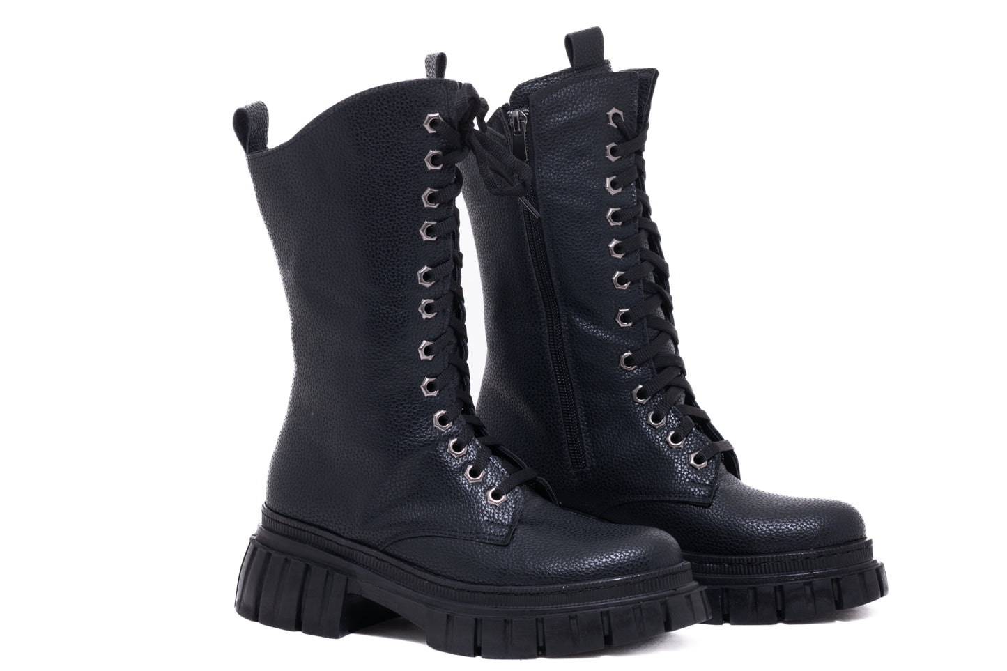 Ghete dama casual piele ecologica LONDON 402-15 negru box