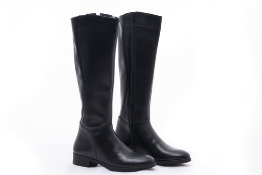 Cizme dama elegante piele naturala FASCINO 1823 negru box