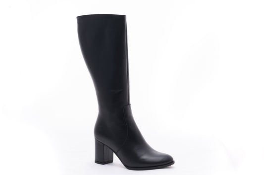 Cizme dama elegante piele naturala 1834 negru box
