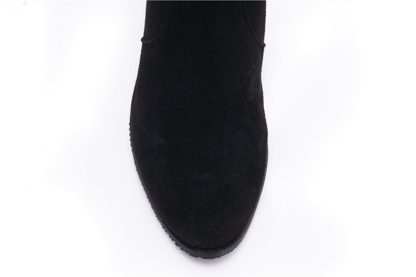 Cizme dama elegante piele naturala 1834 negru velur