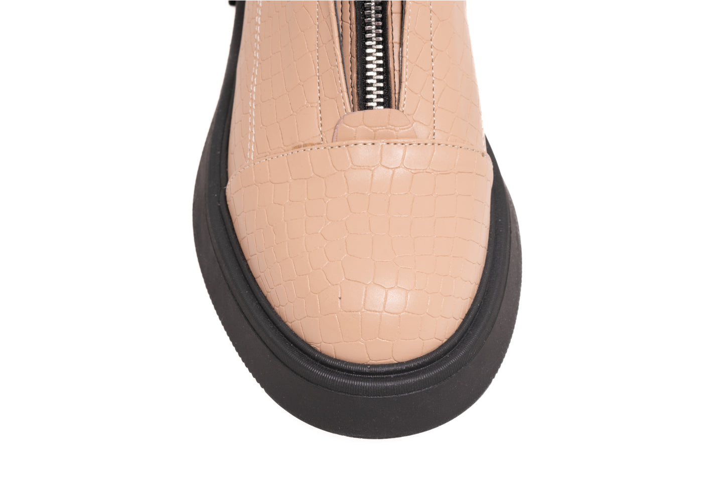 Ghete dama casual piele ecologica LONDON 602-23 bej