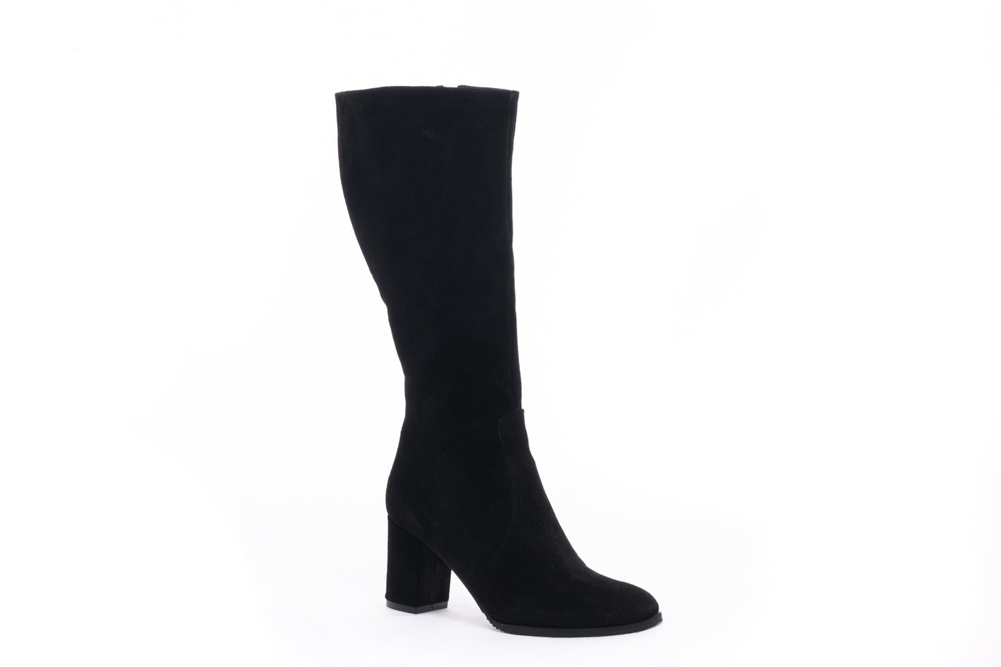 Cizme dama elegante piele naturala 1834 negru velur