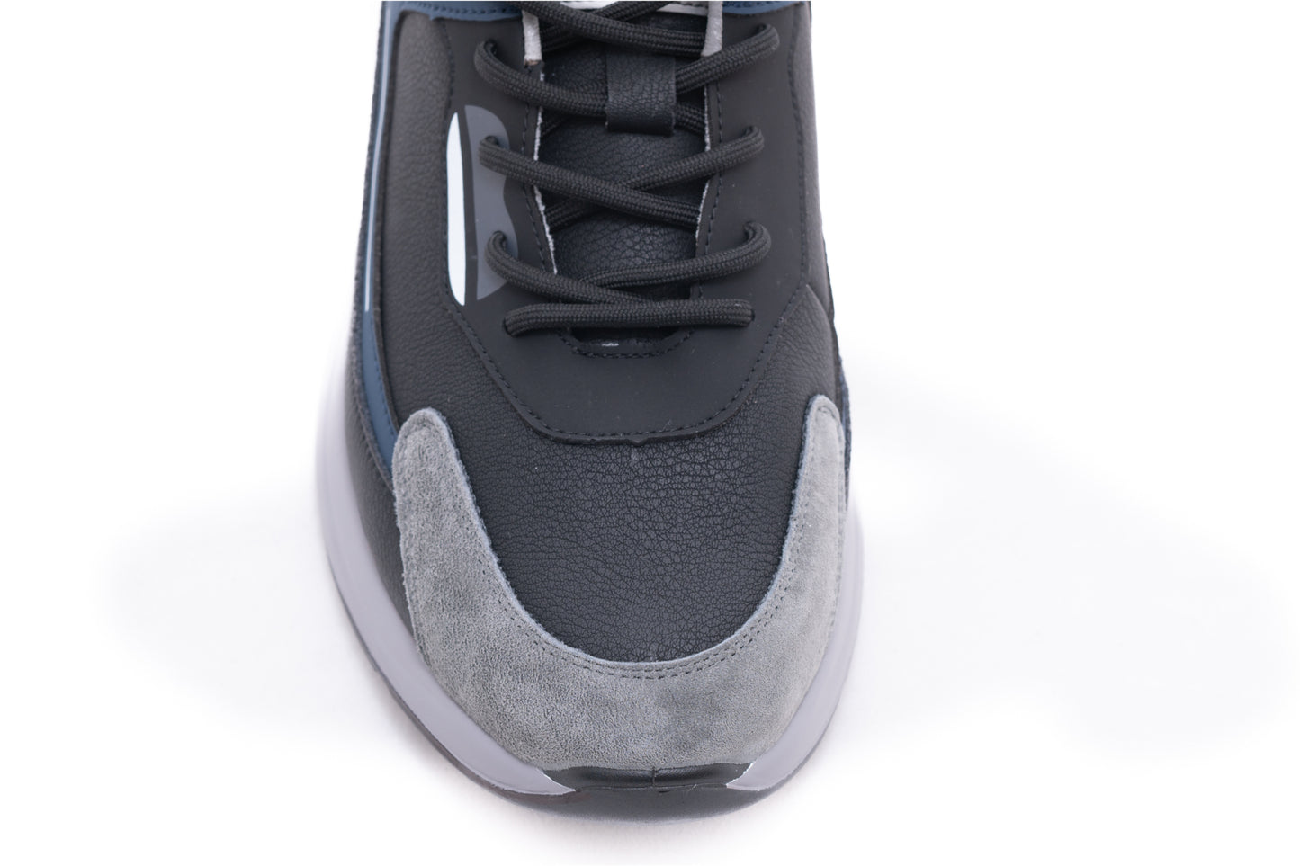 Men's casual shoes natural leather FRANCO GERARDO 10-983 black gray