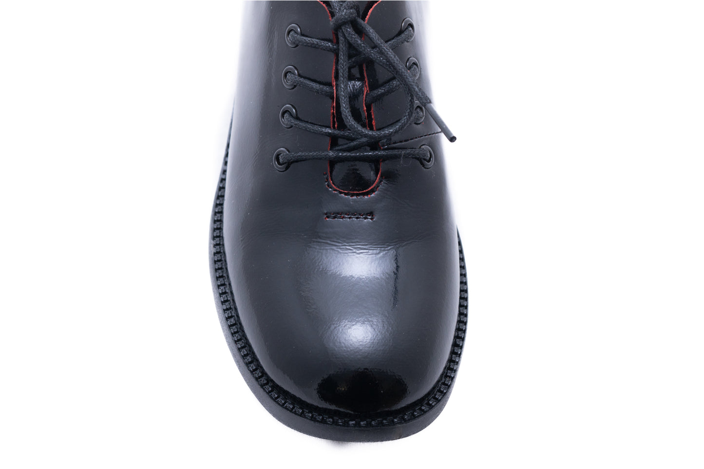 Women's casual shoes made of genuine leather FORMAZIONE 18-1 black red