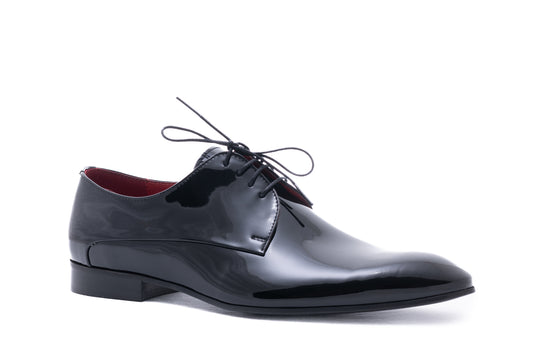 Pantofi barbati eleganti piele naturala 8498 negru lac