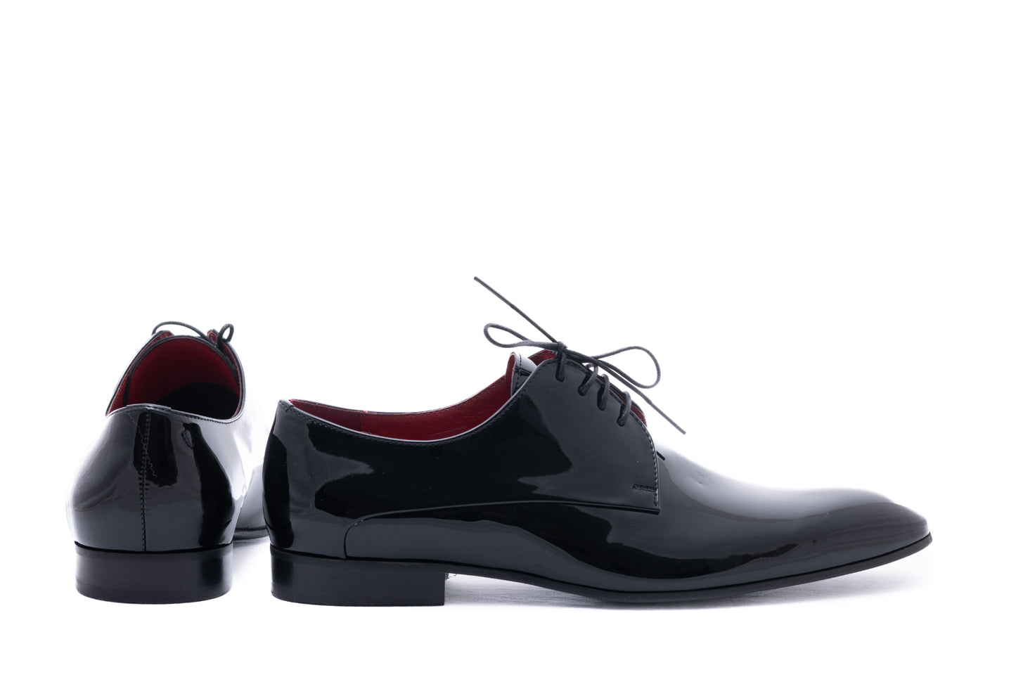 Pantofi barbati eleganti piele naturala 8498 negru lac