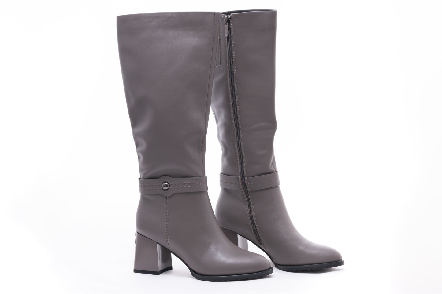 Cizme dama elegante piele naturala FEELING 0014 gri