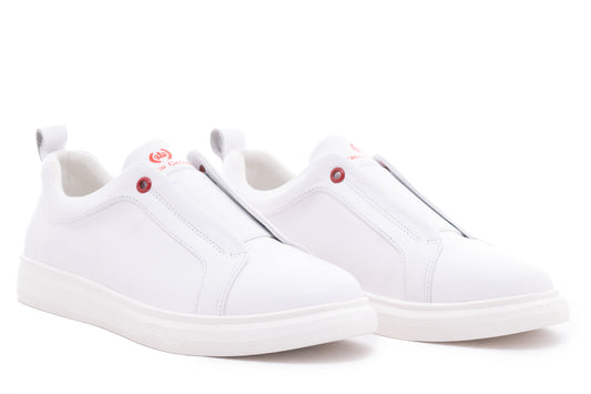Pantofi barbati casual piele naturala FRANCO GERARDO 1001-1 alb