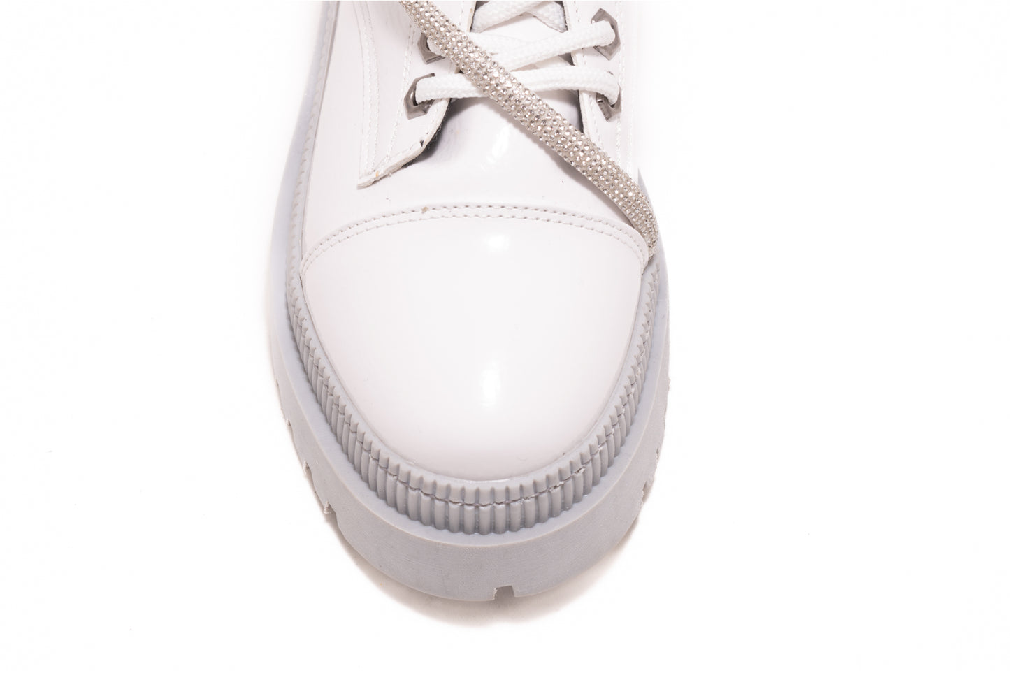 Women's casual boots, eco-leather, LONDON 9005-19, white lacquer