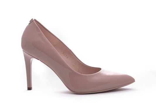 Pantofi dama eleganti piele naturala SALA 9111 lac nude