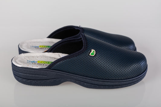 Saboti dama piele naturala eco DACO  161 bleu