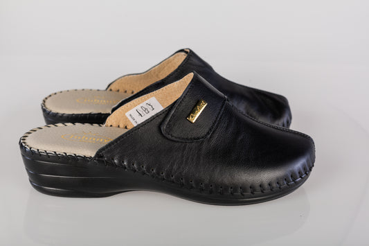 Saboti dama piele naturala JOHNY  70598-6 negru