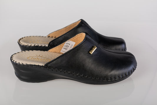 Saboti dama piele naturala JOHNY  70598-30 negru