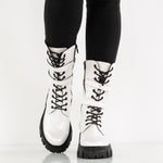 Ghete dama casual piele naturala BC 37 alb