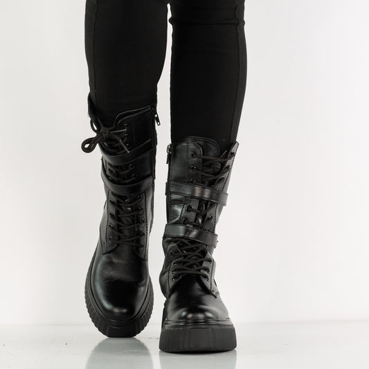 Ghete dama casual piele naturala SORTEC BC ORTO 37 negru box