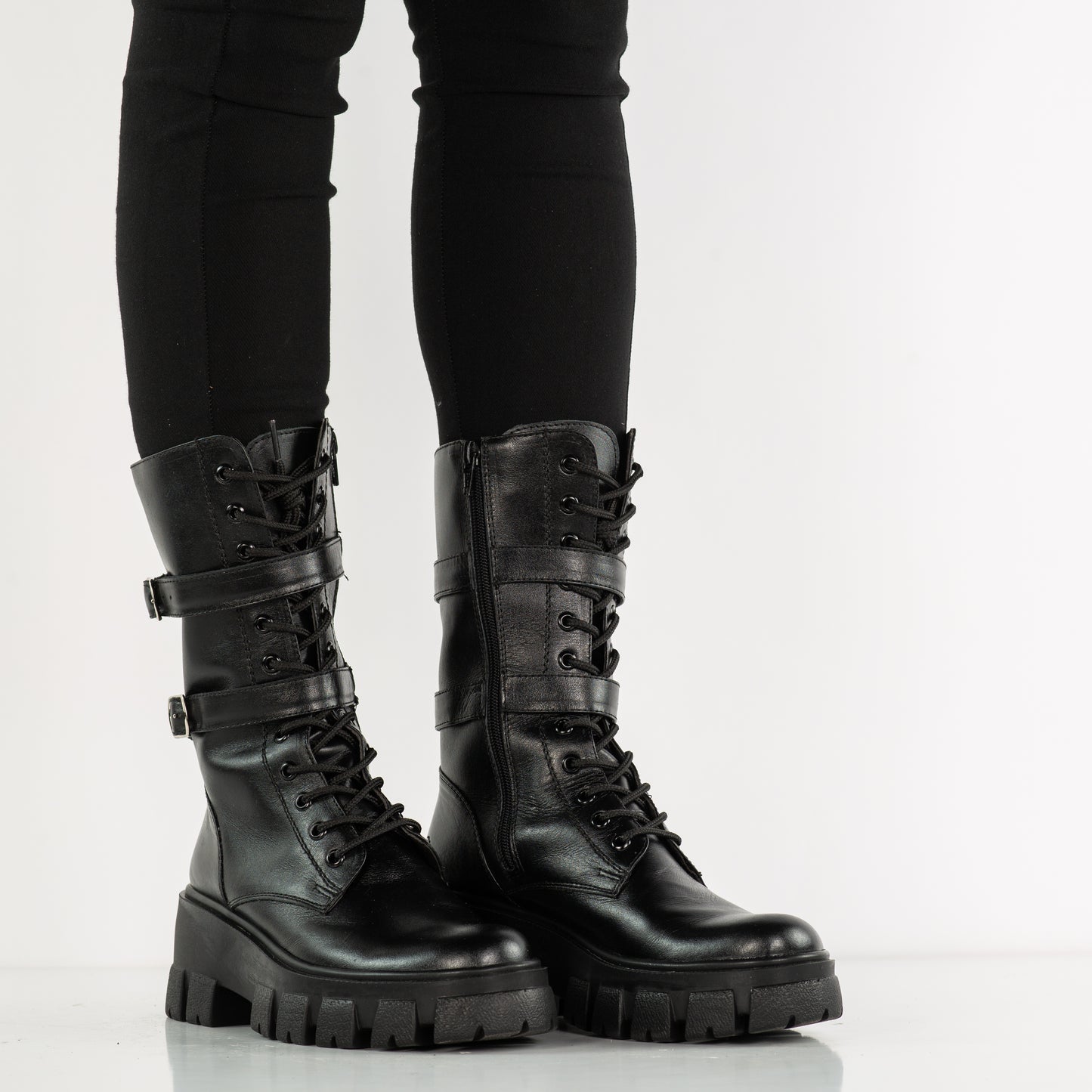 Women's casual boots, natural leather SORTEC BC 37, black box