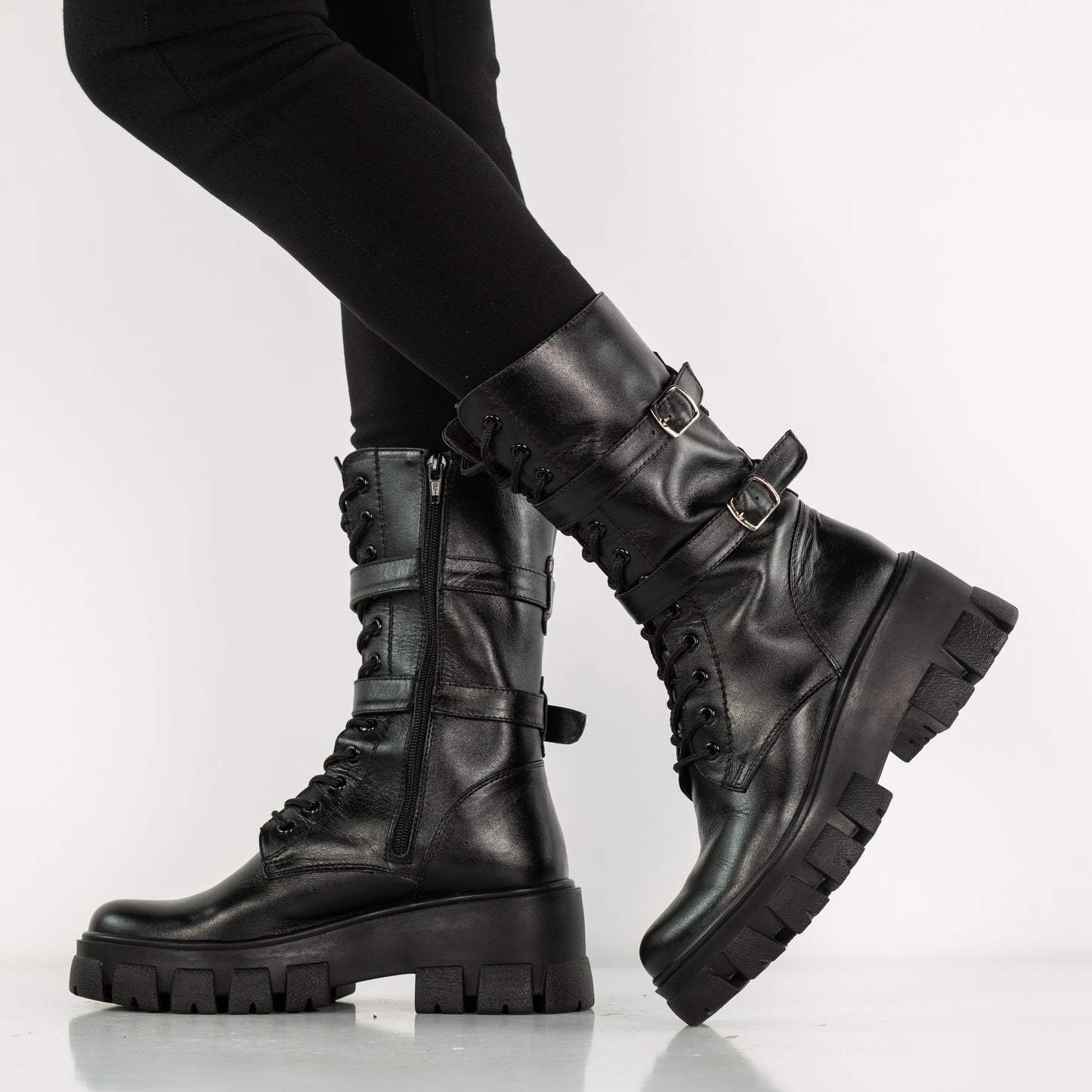 Women's casual boots, natural leather SORTEC BC 37, black box