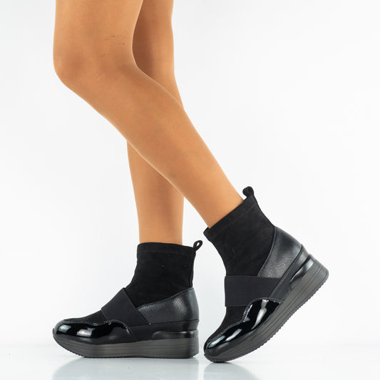 Ghete dama casual piele ecologica 5021 negru