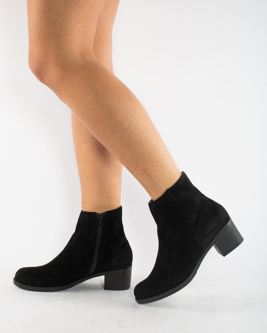Ghete dama casual piele naturala galaxy negru velur