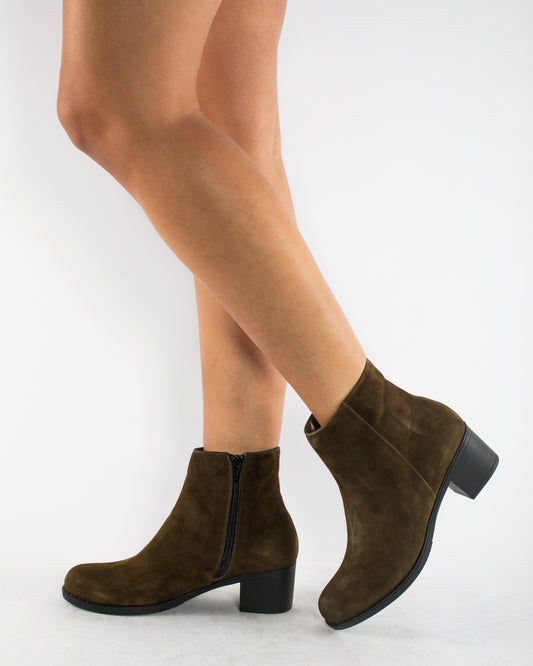 Ghete dama casual piele naturala galaxy kaki