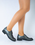 Pantofi dama casual piele naturala 342 gri sidef