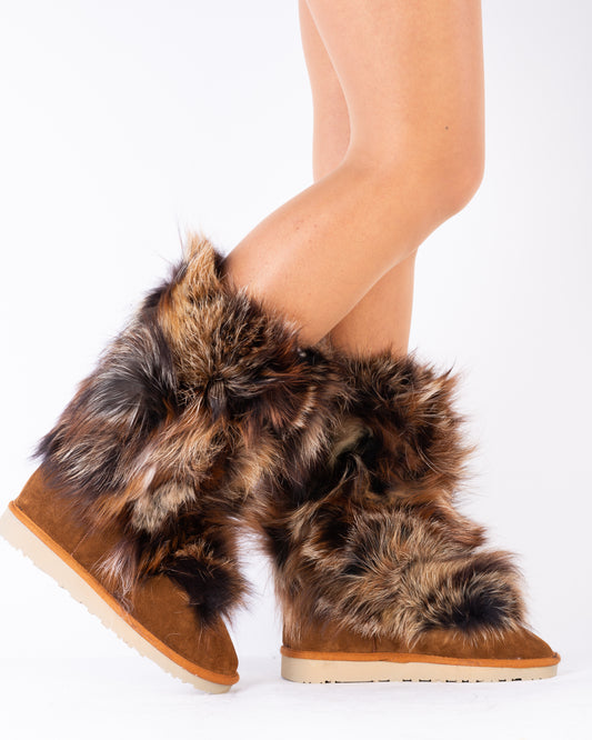 Ghete dama casual piele naturala U G G maro