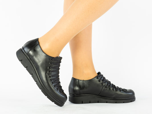 Pantofi dama casual piele naturala LARISA Anto 02 negru box