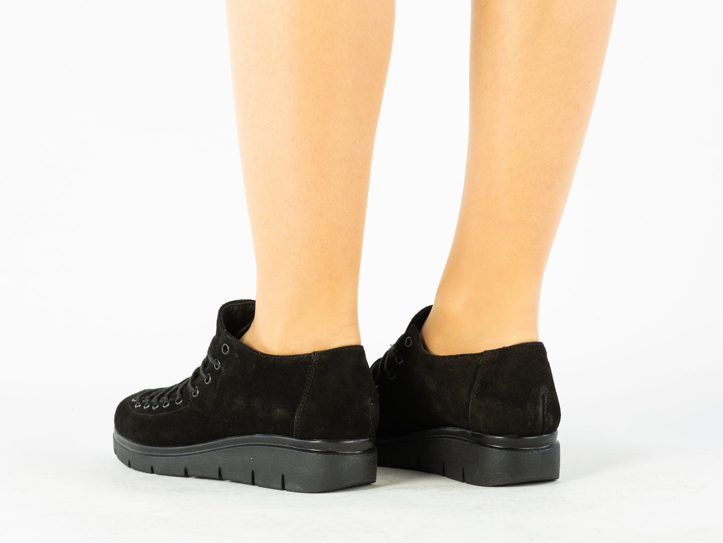 Pantofi dama casual piele naturala LARISA Anto 02 negru velur