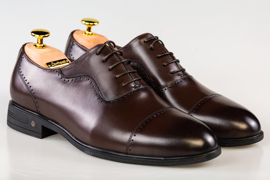 Pantofi barbati eleganti piele naturala ELDEMAS 066-023 cofe