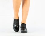 Pantofi dama casual piele naturala 5037 negru lac