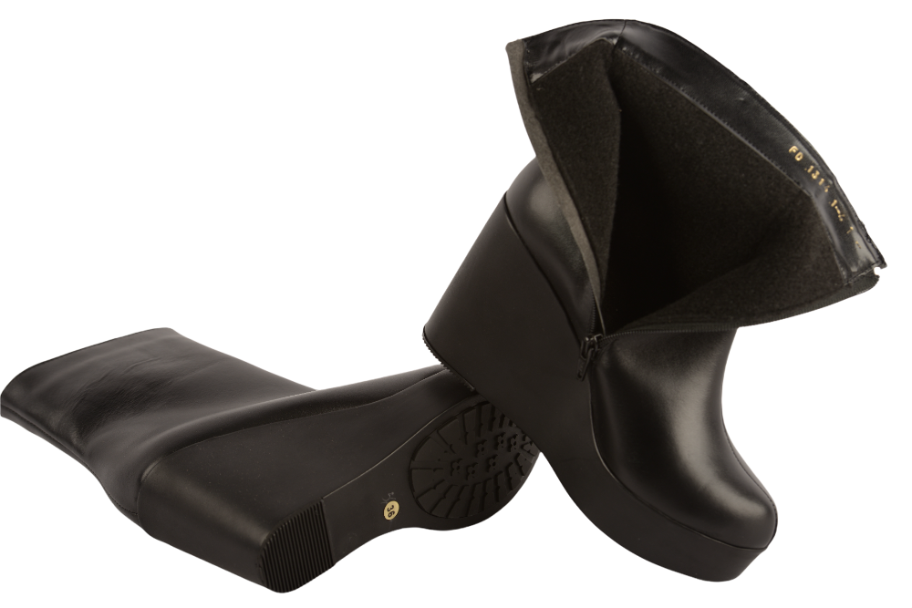 Ghete dama casual piele naturala PERLA 1314 negru box