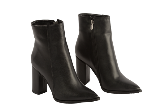 Ghete dama elegante piele ecologica corina negru box