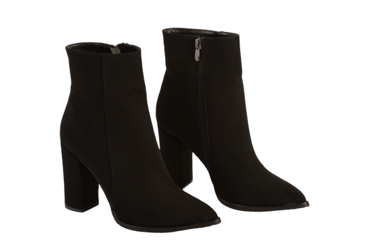 Ghete dama elegante piele ecologica corina negru velur