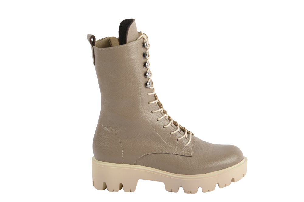 Women's casual boots, natural leather PERLA 1323 beige