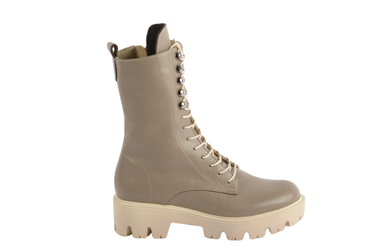 Ghete dama casual piele naturala PERLA 1323 bej