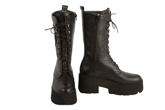 Cizme dama casual piele naturala PERLA 1310-1 negru biz