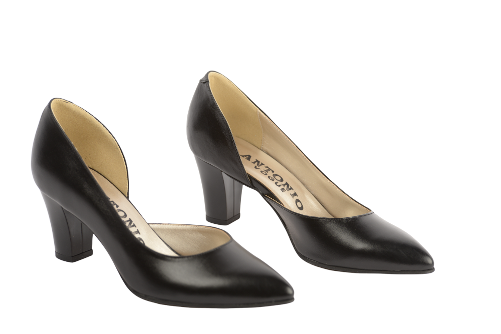 Pantofi dama eleganti piele naturala ANTONIO 2462 negru box