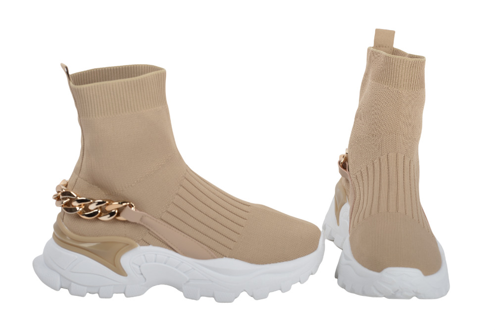 Women's casual textile boots 024 beige
