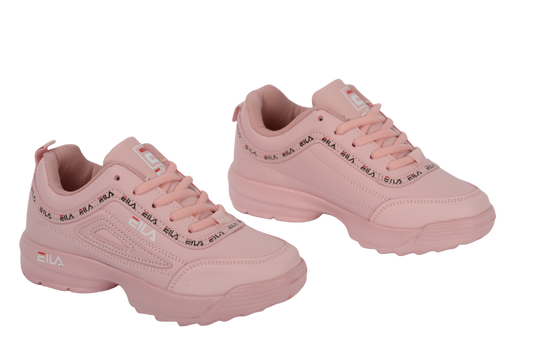 Pantofi fete piele ecologica F16 roz