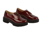 Pantofi dama casual piele naturala diana bordo lac